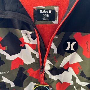 Hurley Boys Heavyweight Snow JACKET Orange, Black & Green, size S 7/8 - NWT